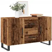 vidaXL Sideboard imitation vieux bois 100x36x60 cm Bois composite