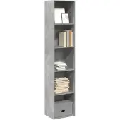 vidaXL Bibliothèque gris béton 40x30x189 cm bois d'ingénierie