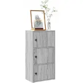 vidaXL Bibliothèque sonoma gris 40x24x77 cm bois d'ingénierie