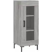 vidaXL Sideboard Gris Sonoma 34,5x34x90 cm Matériau dérivé du bois