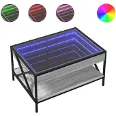 vidaXL Table basse avec Infinity-LED Gris Sonoma 70x50x38 cm