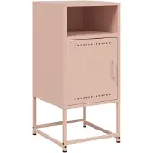 vidaXL Table de chevet rose 36x39x78 cm acier