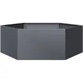 vidaXL Jardinière anthracite hexagone 138x120x45 cm acier