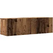 vidaXL Armoire TV murale imitation vieux bois 100x30x30 cm Matériau dérivé du bois