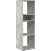 vidaXL Bibliothèque gris béton 34x31x112 cm bois d'ingénierie