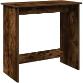 vidaXL Bureau chêne fumé 80x40x75 cm bois composite
