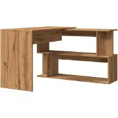 vidaXL Bureau d'angle Artisan-Chêne 200,5x50x76 cm Bois composite