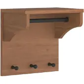 vidaXL Porte-manteau mural SANDNES 43x30x42 cm bois massif pin