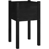 vidaXL Jardinière d'extérieur Noir 40x40x70 cm Bois de pin massif