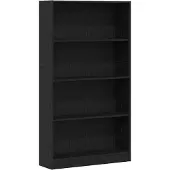 vidaXL Bibliothèque à 4 niveaux chêne noir 80x24x143 cm