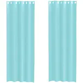 vidaXL Voile Rideaux avec oeillets 2 pcs. Turquoise