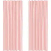 vidaXL Voile Rideaux avec passants 2 pcs. Rose 140x225 cm