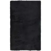 vidaXL Tapis shaggy à poils longs NAVARRA noir 80x150 cm polyester