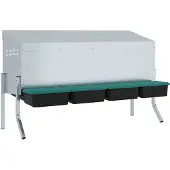 vidaXL Nichoir pour poules 4 compartiments avec pattes Acier galvanisé