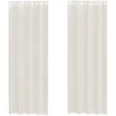 vidaXL Voile Rideaux avec oeillets 2 pcs. Crème 140x260 cm