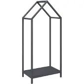 vidaXL Étagère à bois de chauffage anthracite 40x25x90 cm Acier laminé à froid