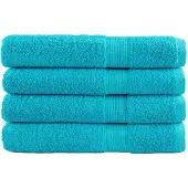 vidaXL Serviettes de qualité supérieure SOLUND 4 pcs turquoise