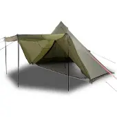 vidaXL Tipi tente familiale 8 personnes vert olive étanche à l'eau