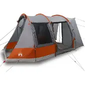 vidaXL Tente pour voiture 2 personnes Gris et orange Imperméable