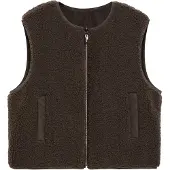 Comma Gilet brun foncé