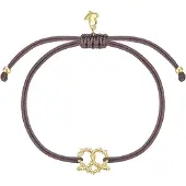 Glanzstücke Bracelet marron / jaune d'or