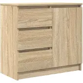 vidaXL Sideboard avec tiroir Chêne Sonoma 71x35x65 cm Bois composite