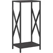 vidaXL Étagère à bois de chauffage Noir 34x25x70 cm Acier laminé à froid