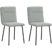 vidaXL Chaise de salle à manger 2 pcs. Gris clair velours