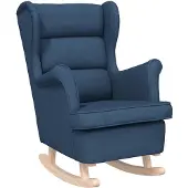 vidaXL Chaise à bascule bleu 74x90x102 cm tissu