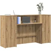vidaXL Comptoir de réception Artisan-Chêne 180x50x103,5 cm Bois composite