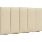 vidaXL Coussin de tête de lit "Hanko" Crème 90 cm Tissu