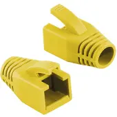 Logilink connecteur RJ45 manchon antiflambage jaune 8,0 mm (50 pièces)