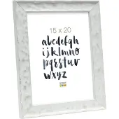 Deknudt Frames Corniche en bois blanc, surface ondulée, Deknudt S46HF1, dimensions 24x30 cm