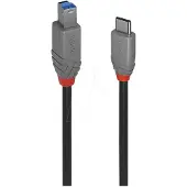 Lindy Câble USB 3.2 Type C vers B de 2m, 5Gbit/s, gamme Anthra