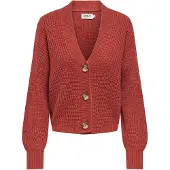 ONLY Cardigan 'ONLCarol' rouge rouille