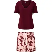 Lingadore Pyjama rose / bordeaux