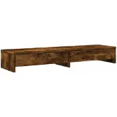 vidaXL Support d'écran avec tiroirs chêne fumé 100x27x15 cm