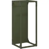 vidaXL Étagère à bois de chauffage vert olive 25x25x60 cm Acier laminé à froid