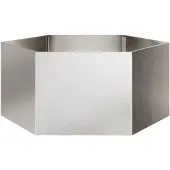 vidaXL Jardinière hexagone 104x90x45 cm acier inoxydable