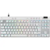 Logitech G PRO X TKL RAPID, Avec fil, USB, Commutateur à clé magnétique, QWERTY, LED, Blanc
