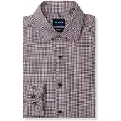 Olymp Luxor Chemise 24/Seven Houndstooth Bordeaux