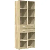 vidaXL Highboard chêne Sonoma 70x42,5x185 cm Matériau dérivé du bois