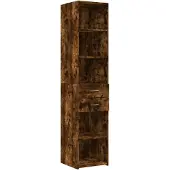 vidaXL Highboard chêne fumé 40x42,5x185 cm Matériau dérivé du bois