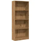 vidaXL Bibliothèque chêne artisanal 60x24x143 cm bois d'ingénierie
