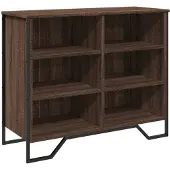vidaXL Sideboard brun imitation chêne 91x35,5x74,5 cm Matériau dérivé du bois