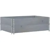 vidaXL Jardinière gris 120x80 cm bois massif de pin