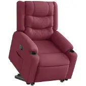 vidaXL Fauteuil relax avec releveur vin rouge Tissu