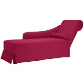 vidaXL Chaise longue avec traversin et accoudoir droit vin rouge velours