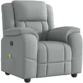 vidaXL Fauteuil de massage gris clair Tissu