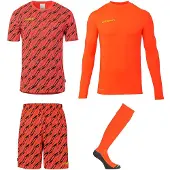 Uhlsport Progressive-goalkeeper Long Sleeve Set Orange 14-15 Years Enfants